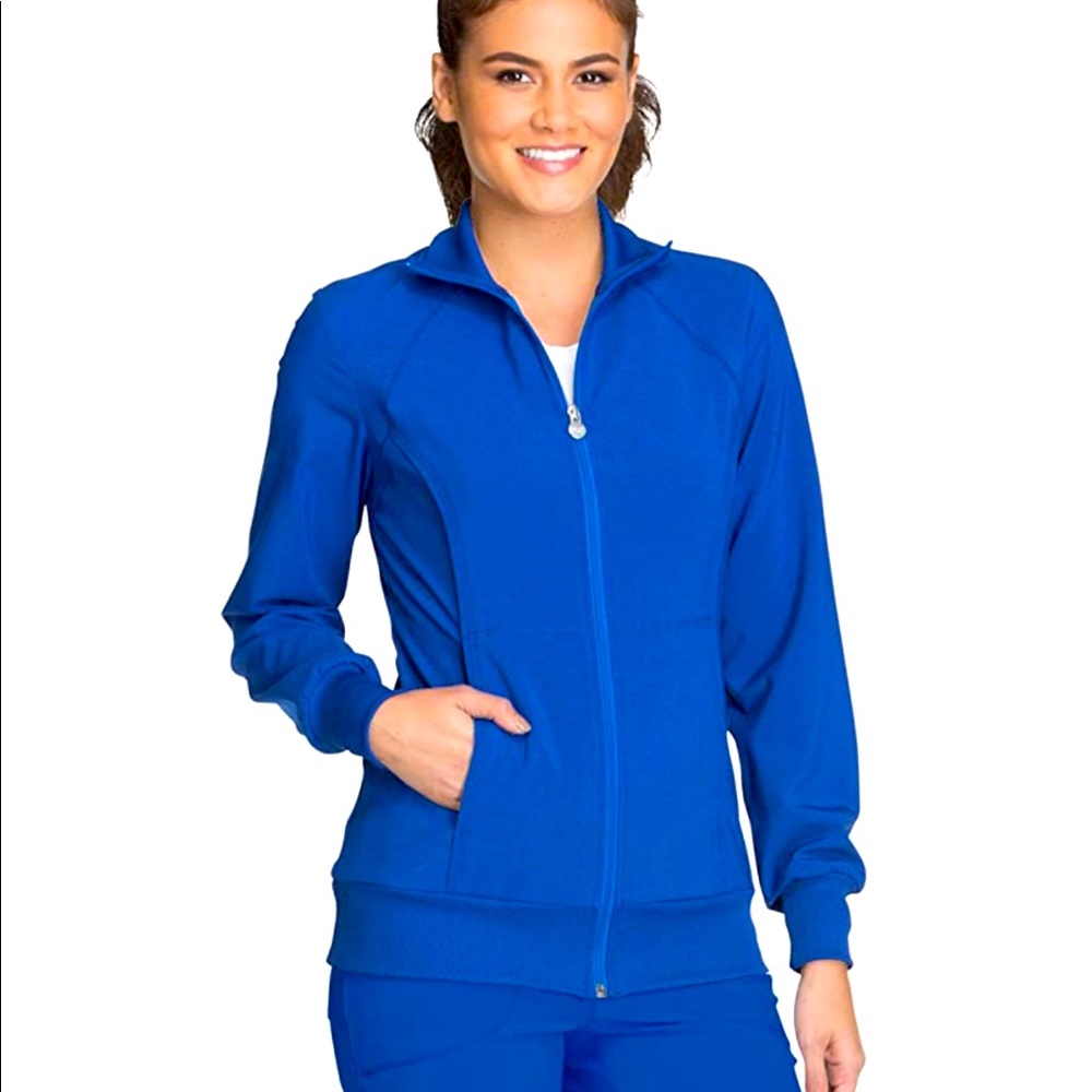 CHEROKEE infinity women’s warm up scrub jacket M